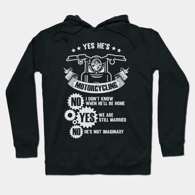 Funny Motorcyclist's Wife Gift Hoodie by Dolde08